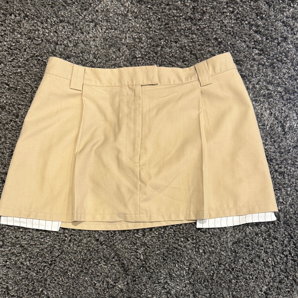 Tan Mini Skirt